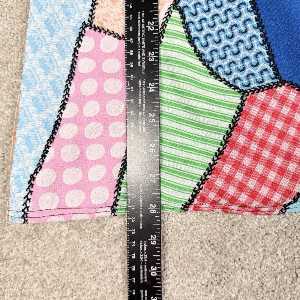 Handmade Patchwork Vest Open Front Granny Core Retro Textures SEE MEASUREMENTS - Picture 10 of 11
